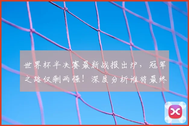 世界杯半决赛最新战报出炉，冠军之路仅剩两强！深度分析谁将最终捧杯